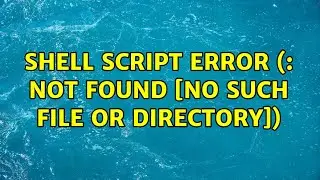 Unix & Linux: Shell script error (: not found [No such file or directory])