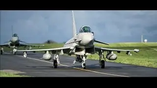 RAF Typhoons and German Tornados Fighter Jets at RAF Lossiemouth
