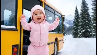 Snow Bus Ride | Winter Bus Song for Kids | Toddler & Preschool Learning Fun