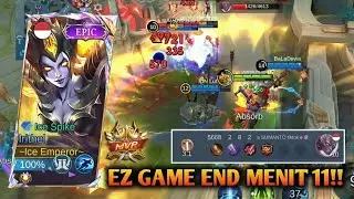 EZ GAME | MENIT 11 UDAH END GAME⁉️Laning Lawan Karie Auto Dapat Kayu‼️ Gameplay Irithel MLBB 