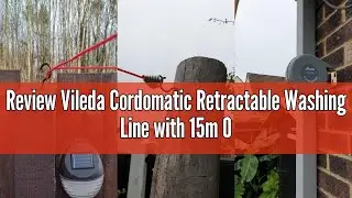 Review Vileda Cordomatic Retractable Washing Line with 15m Outdoor Clothes Line