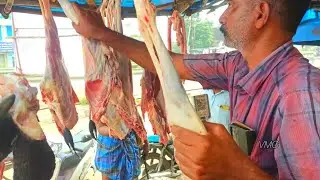 Mutton Cutting Skills | Village Meat Cutting Skills