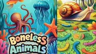 🐙🦑🐛🐌Boneless Animals|#kidslearning |#science |#animalfacts |