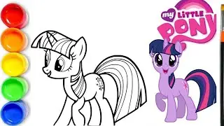 How to draw Twilight Sparkle My Little Pony Drawing, Painting, Coloring for Kids and Toddlers