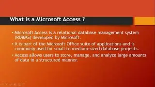 Working in MS-Access 2010