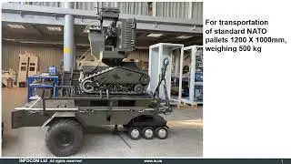 Transport by unmanned platform of NATO pallets