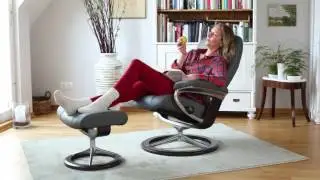 Stressless Sessel CONSUL - Signature Gestell mit Hocker | HOUSE OF COMFORT