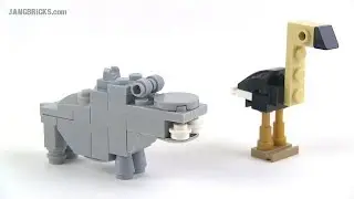 🔄 LEGO custom Mini Hippo & Ostrich MOCs from Nov 14, 2013