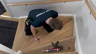 Montering av trappsteg f&ouml;r din trapprenovering - trappbutiken.se