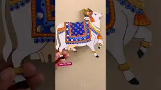 Pichwai cow painting #acrylicpainting #diycrafts #pichwaiart #youtubeshorts  #indianart #viral