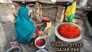 गाजर पाक Recipe 😋 At Home with Desi kitchen | Indian village cooking satisfaction video | 