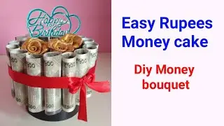 Easy money cake making #mini money cake gift idea #money cake bouquet #Diy money cake bouquet