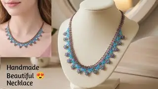 Beaded flower Necklace Tutorial: Beads Jewelry Making: craft ideas