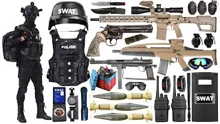 Special Forces military toy gun set unboxing, AKS-74U assault rifle, Barrett sniper rifle,Colt M1991