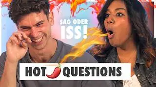 Unangenehme Fragen beantworten (ODER 🌶️ essen 😭) | HOT ONES mit Myriam
