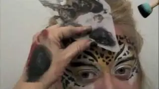 Stencil Face Painting with Stencil Eyes