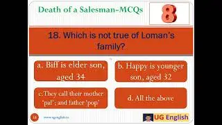 Death of a salesman  By Arthur Miller- MCQs for TSPSC JL DL and other entrance exams