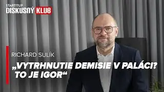 Richard Sul&iacute;k: Som za vl&aacute;du Heger 2, nie predčasn&eacute; voľby, situ&aacute;cia sa m&ocirc;že dovtedy ukľudniť