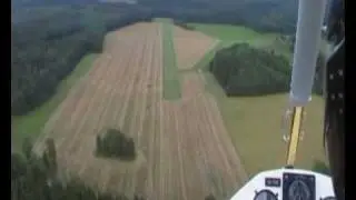 Perfect trike landing microlight airplane Malmk&ouml;ping Sweden