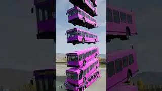 Rainbow Cars & Buses Fall Crash in BeamNG.drive || Beamng Boom || #beamngdrive