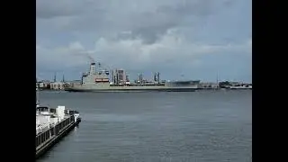 The USNS Joshua Humphreys coming into the Charleston Harbor