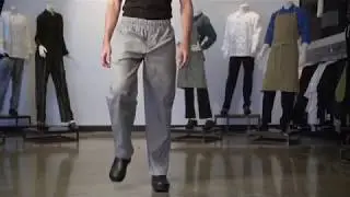Baggy Check Chef Pants with Zipper - NBMZ