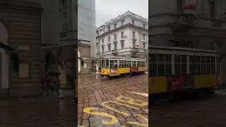 Vintage tram in Milan