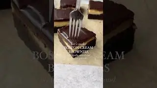 Boston Cream Brownies | Bake with Jamie
