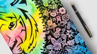 Creative Drawing Ideas | how to make doodle step by step | easy Ink art,for beginners |