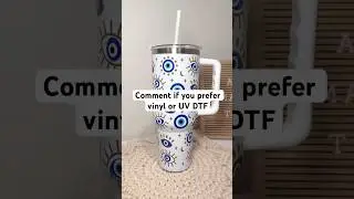 UV DTF Tumbler Wrap 🧿✨ #uvdtf #uvdtfprinting #dtftransfer #diytutorial
