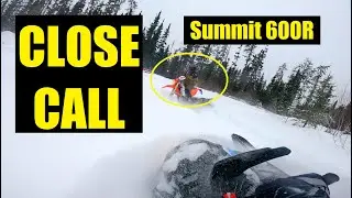 Close call! Fail! Summit 600r etec 2019 Powder snow Backcountry Skidoo
