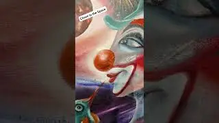 Clown in the Space. Art for sale directly from the artist. Abstract art. Modern art.#shorts