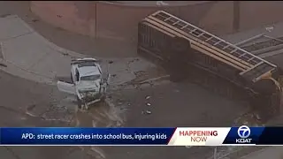 APD: Street racer crashed into school bus
