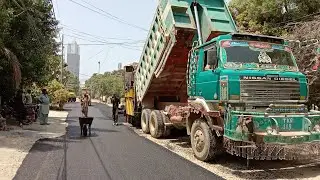 How It's made Paving Asphalt Road | how does an asphalt plant work By Mobile Asphalt Plant