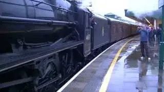 45407+44871 departing Cardiff on The Heart of Wales+whistles 13/4/13