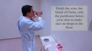 Cleaning the paten and chalice