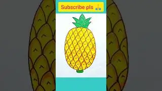 How To Draw A Pineapple Step By Step Pineapple Drawing for kids #shorts #drawing #art #kids