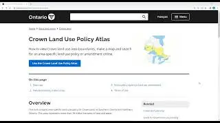 How to Open the Ontario Crown Land Use Policy Atlas