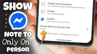 How to Show Your Messenger Note to Only One Person | Messenger Notes Privacy