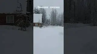 Зимняя сказка #снег #зима #сказка #снегидет #мороз #природа #nature #дом #cabin #дачазимой #forest