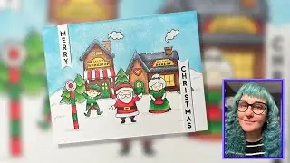 Stamp Masking Magic: Santa&rsquo;s Village Card Tutorial 🎅✨@HeffyDoodle