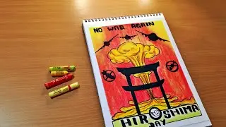 Hiroshima day poster drawing | no war only peace drawing | Hiroshima Nagasaki day poster drawing