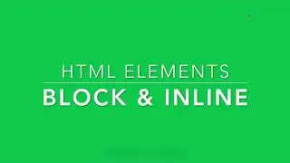 HTML elements Inline and Block Level Elements