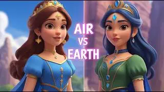 Princess of Air vs Princess of Earth | Magical Fairy Tale & Moral Story for Kids