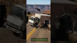 Shocking Head-On Car Crash on Desert Highway 🚗💥 | Realistic Slow Motion Impact. #carcrash