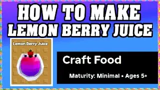 How To Make LEMON BERRY JUICE in CRAFT FOOD ROBLOX [Unlock New Recipe] [walkthrough]