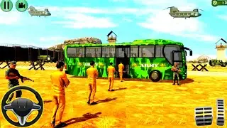 US Army Transport Simulator 3D - Offroad Prisoners Bus Driving - Android GamePlay