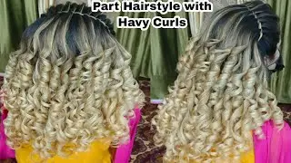 Party Hairstyle With Heavy Curls Day 14||Basic To Advance Hairstyling Course.