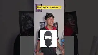 Monkey Cap in Winter😂 #winter #trendingshorts #relatable #funny #comedy #viral