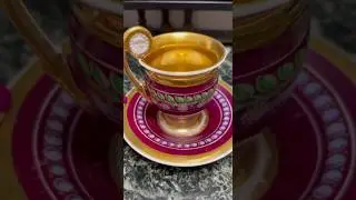 Antique coffee pair in Empire style